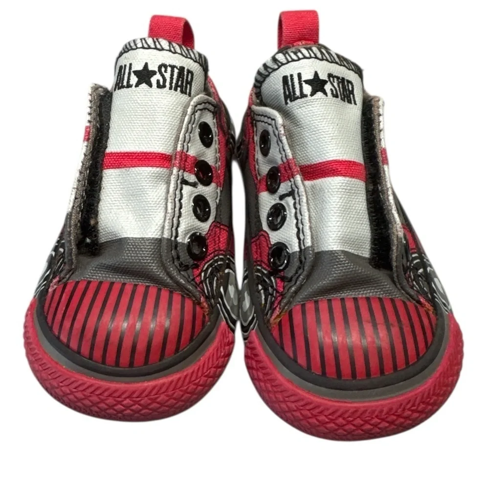 Converse Chuck Taylor All Star Toddler Slip-On Sneakers – Red/Black (Size 4 )
